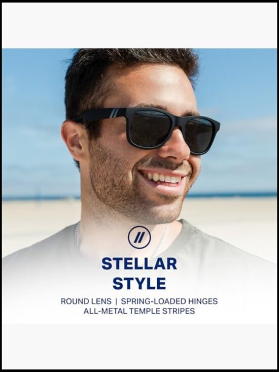 Polarized Sunglasses – Round Lens, Spring Loaded Hinge, UV Protection main image 4